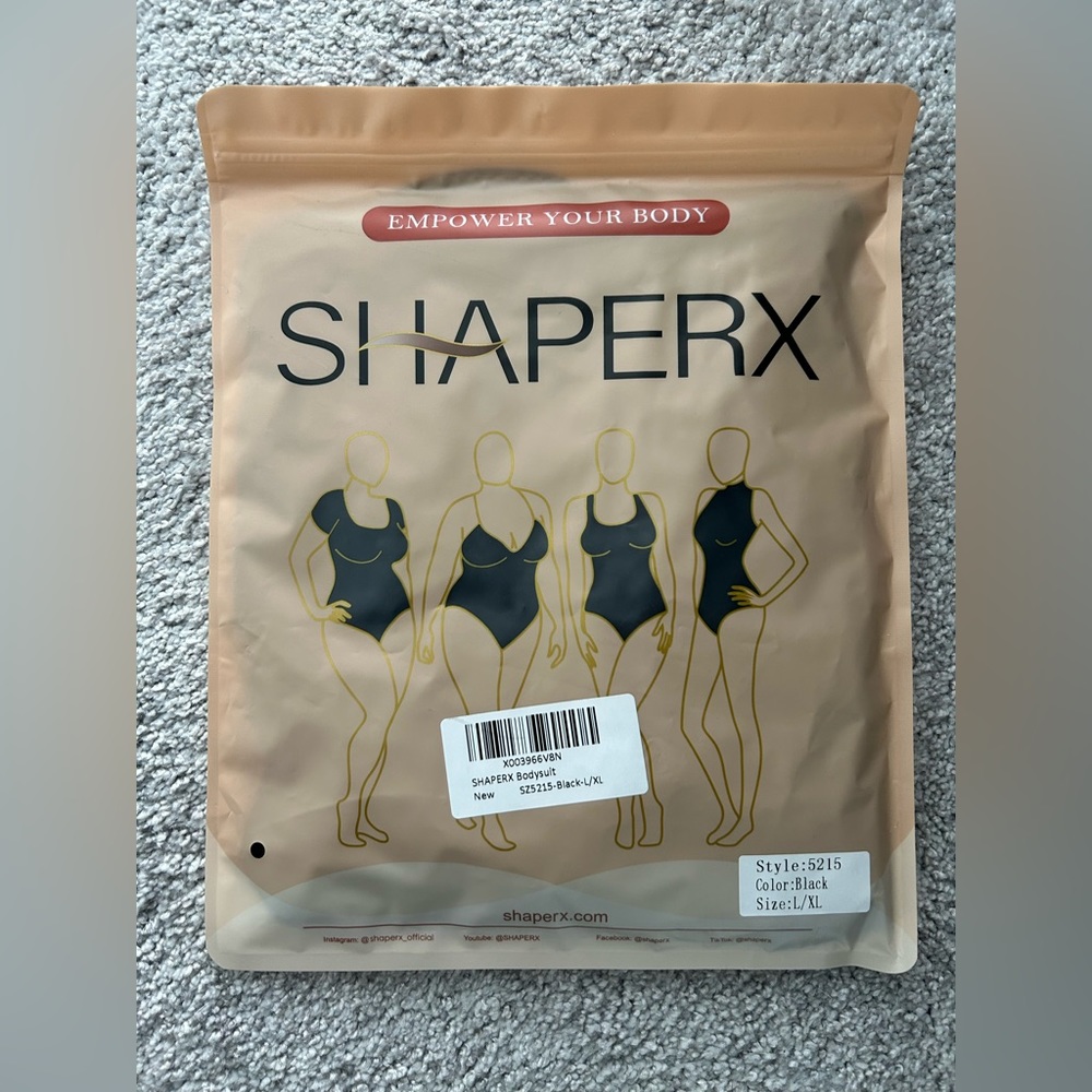 ShaperX L/XL SHAPEWEAR Bodysuit Thong NEW IN PACKAGING